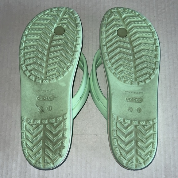 Crocs Mint Green Crocband Flip Flops - Picture 10 of 11